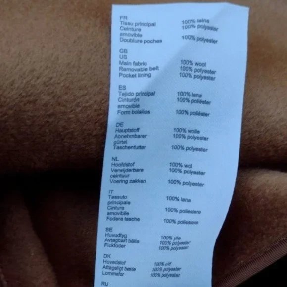 NWT Maje Brown Tabac Wool Oversized Belted Blazer Jacket Coat Size 0 XS - Picture 9 of 11